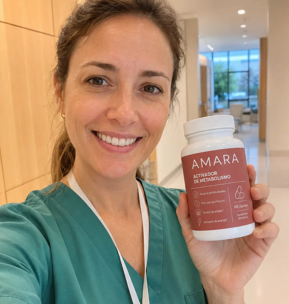 Profesional de la salud con AMARA Activador de Metabolismo
